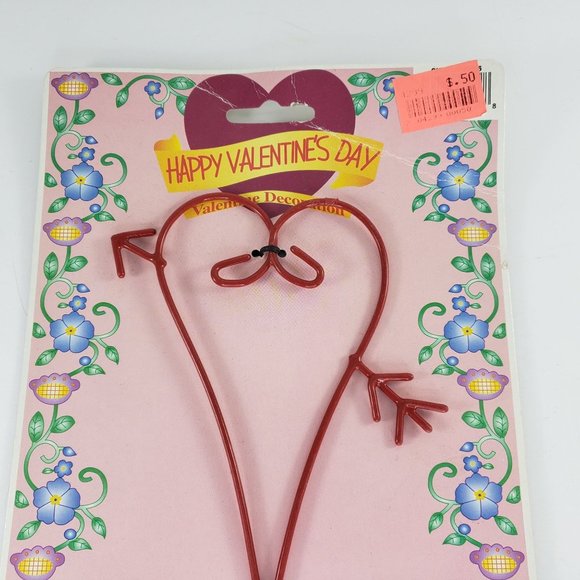 Vintage Happy Valentine's Day Decoration Planter Stake NOS West Coast Liquidator - Picture 2 of 4